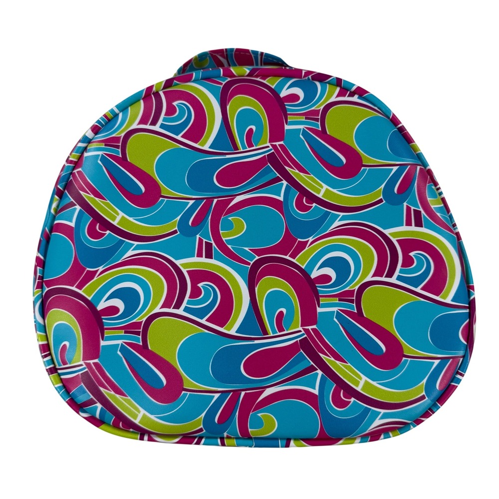 CHI x Barbie Travel Case Psychedelic Swirl Makeup Vanity Bag Blue Pink Green